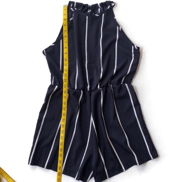 Navy Striped Romper - Picture 5 of 5